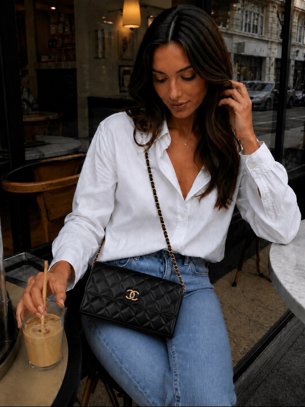 🖤Black Chanel  Caviar flap long wallet